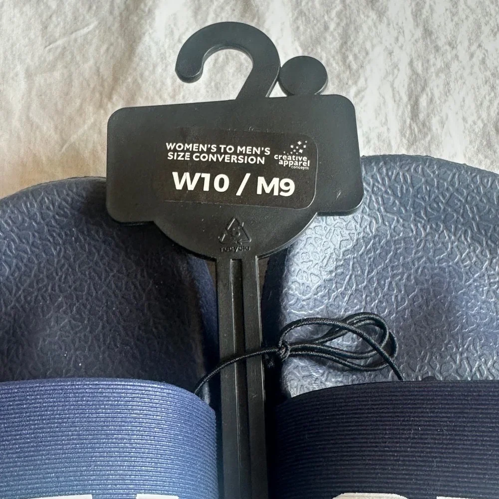 NWT Texas Slip On Slider Sandals Navy Unisex W10/M9 Everyday Beachwear Pool